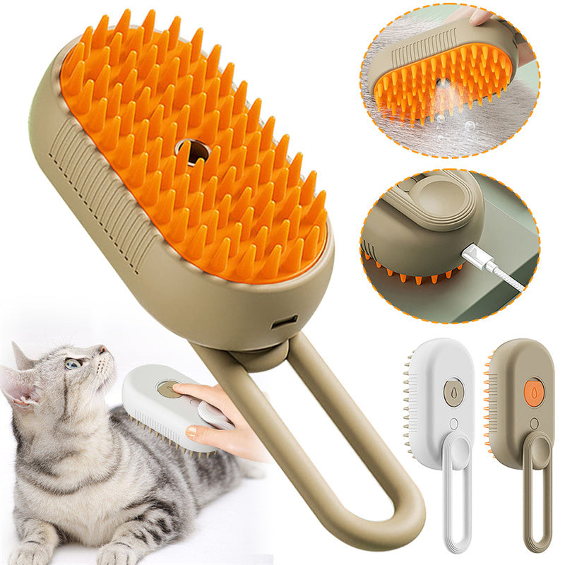Steamy Cat & Dog Brush: Grooming Made Easy