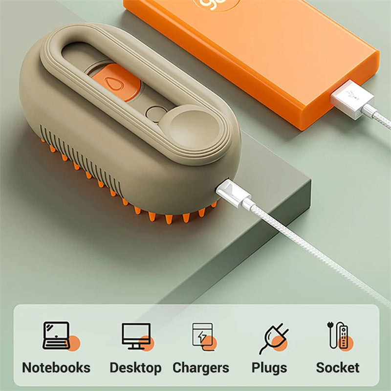 Steamy Cat & Dog Brush: Grooming Made Easy