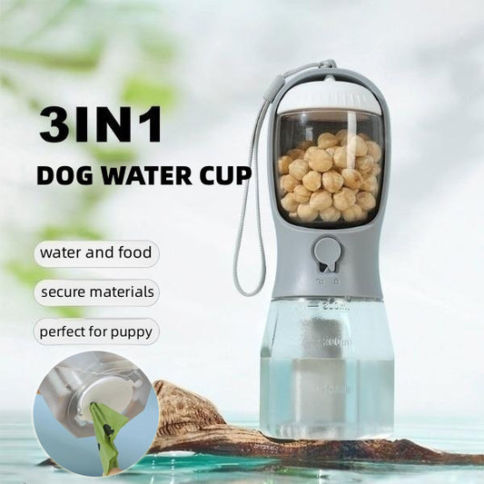 3-in-1 Portable Pet Cup for Drinking & Snacks