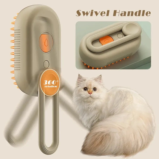 Steamy Cat & Dog Brush: Grooming Made Easy